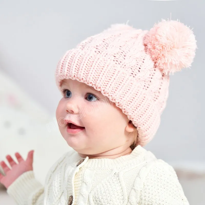 Garçons Filles Hiver Tricot Chapeaux, nouveau-né Enfants Bébé