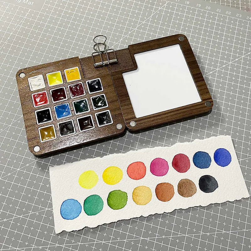 Wholesale Ins Style Portable Watercolor Palette Wooden Mini Acrylic Clip  Studio Paint Pro Box For Travel And Art Clip Studio Paint Proing Supplies  From Massam, $5.74