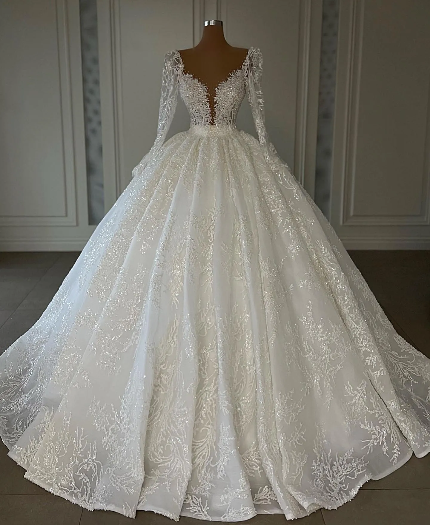 Two Pieces Lace Long Weddding Dresses, Fancy Bridal Gowns, 2020 Wedding Dresses Two Pieces Lace Long Weddding Dresses, Fancy Bridal Gowns, 2020 Wedding Dresses