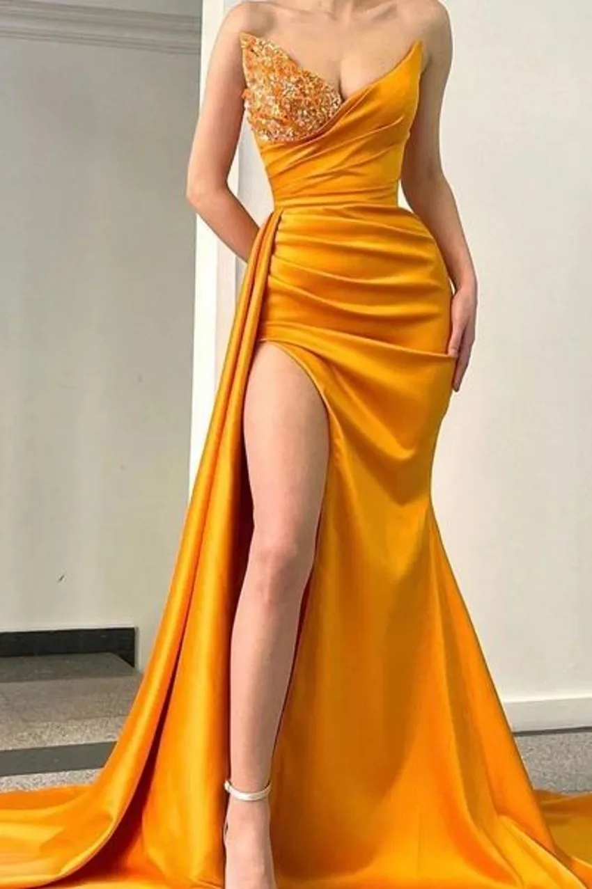 orange and yellow dress Orange Lace Applique Prom Dresses Pink Spaghetti Strap Plunging V-Neck Evening Gown 21888 Orange / US16