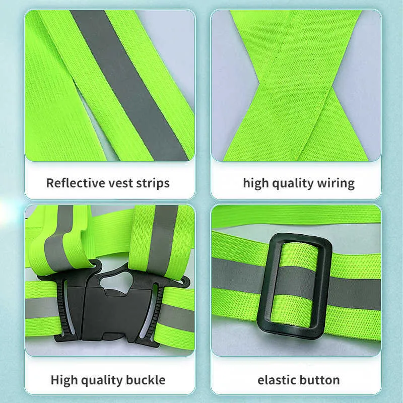 Wholesale Adjustable High Visibility Reflective Vest With Elastic Strap
