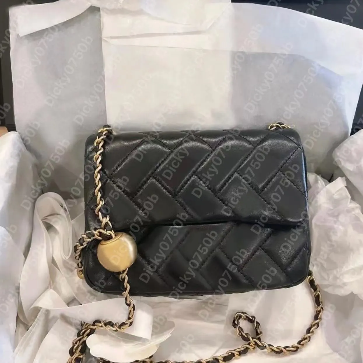 Luxury Genuine Leather Designer Quilted Leather Shoulder Bag