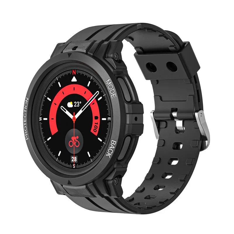 Samsung Galaxy Watch 5 Pro 45mm頑丈なケースストラップ TPU保護 