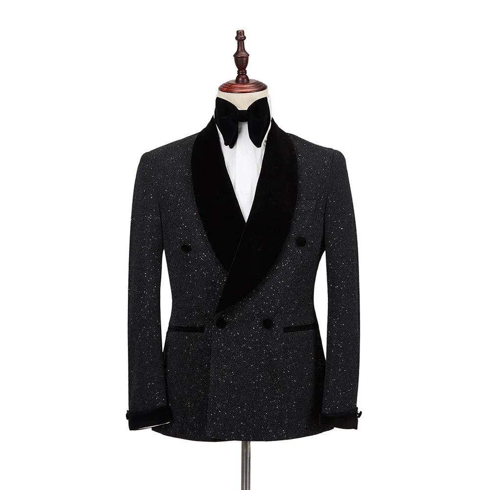 2 Piece Linen Wedding Tuxedos For Groomsmen with Notched Lapel main image 0