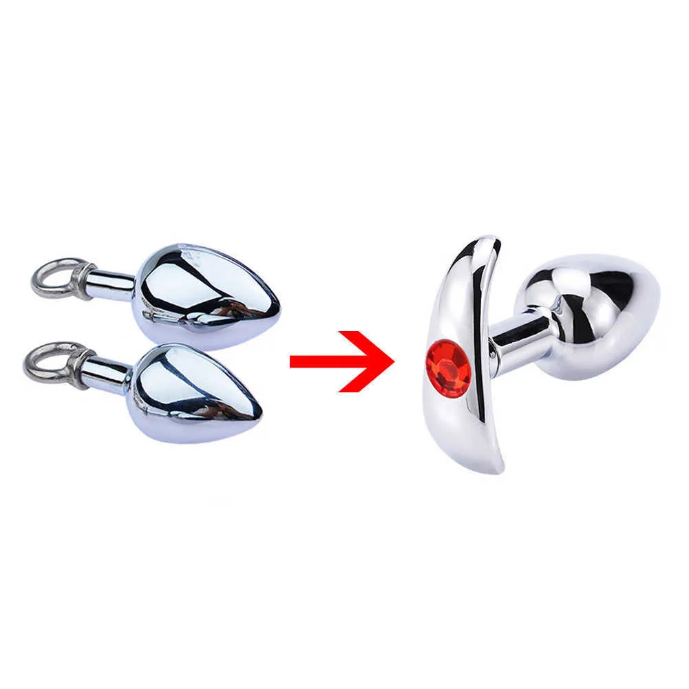 Adult BDSM butt plug set with Chain, Vagina Spreader,