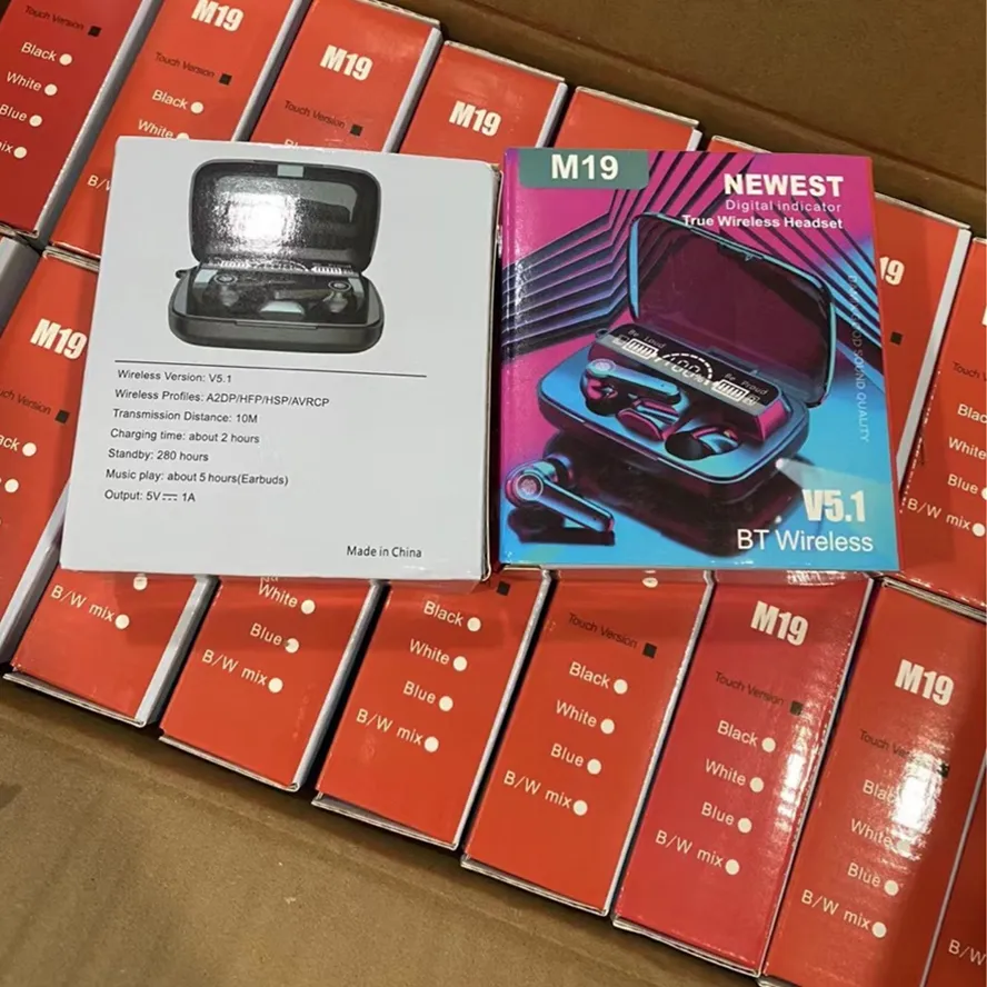 M19 ワイヤレスイヤホン M19 Bluetoothヘッドセットワイヤレスtwsゲームサポートノイズ