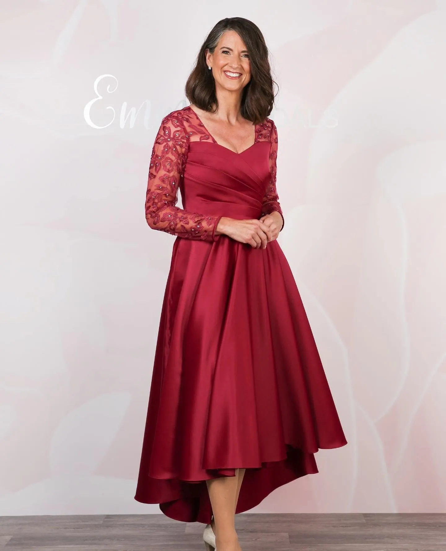 Mother Of The Bride Dress Burgundy Satin Hi Lo Gown... From  Uniquebridalboutique, $71.33 | DHgate.Com