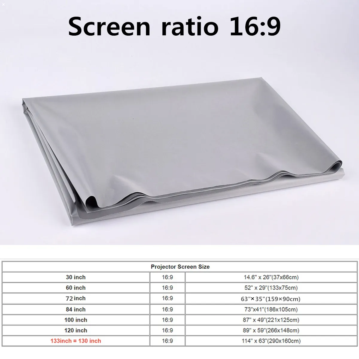60 92'' Portable Projector Screen 4K Full HD... From Ykj_official_store ...