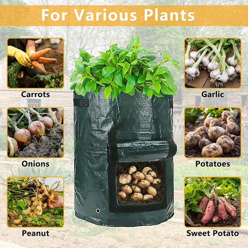 Plant Grow Bag Potato Grow Bags Planting Waterproof PE Gardening