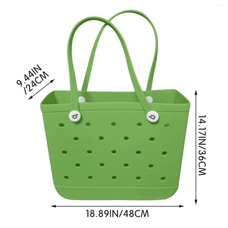 DHgate Large Waterproof Tote Bag for Women Customizable Summer Beach Bag with Silicone Handles Bags Luggage Accessories