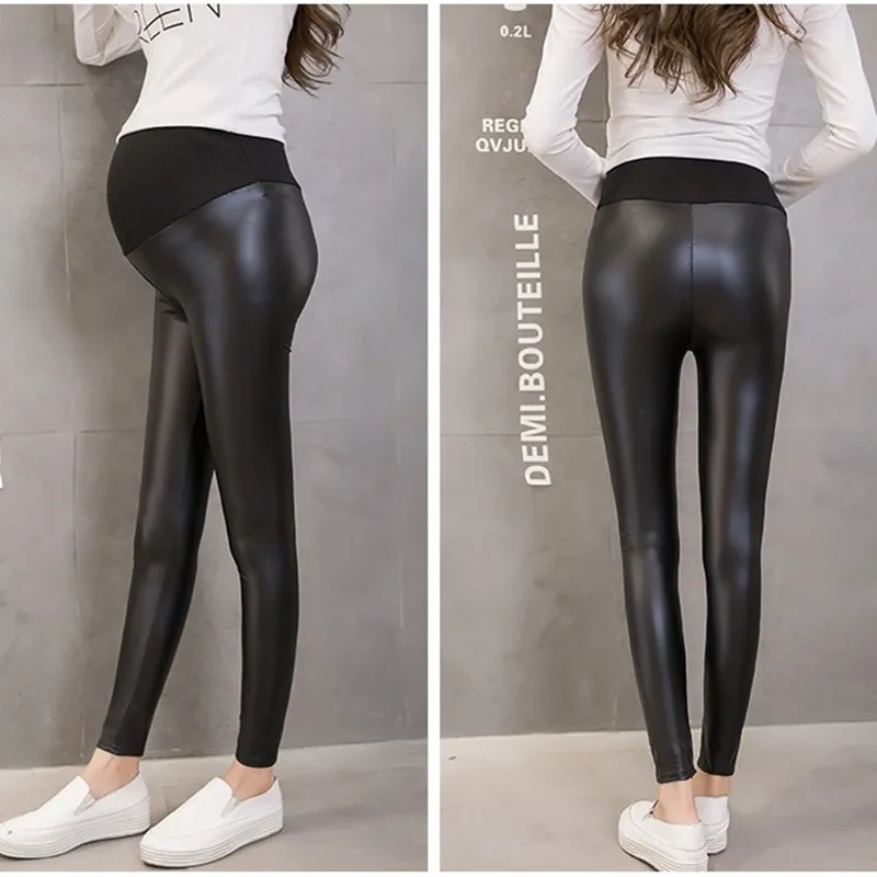 Pu maternity leggings outlet