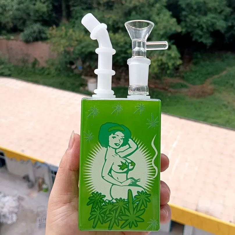Hitman Glass Rig Rags New Hitman Glass Water Bongs Liquid Sci Juice Box Hookah Dab Oil Rigs 7 ...