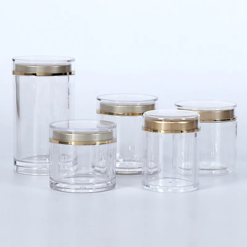 Wholesale Clear Acrylic Plastic Jars With Gold Lid... From Fushenmaoyi ...