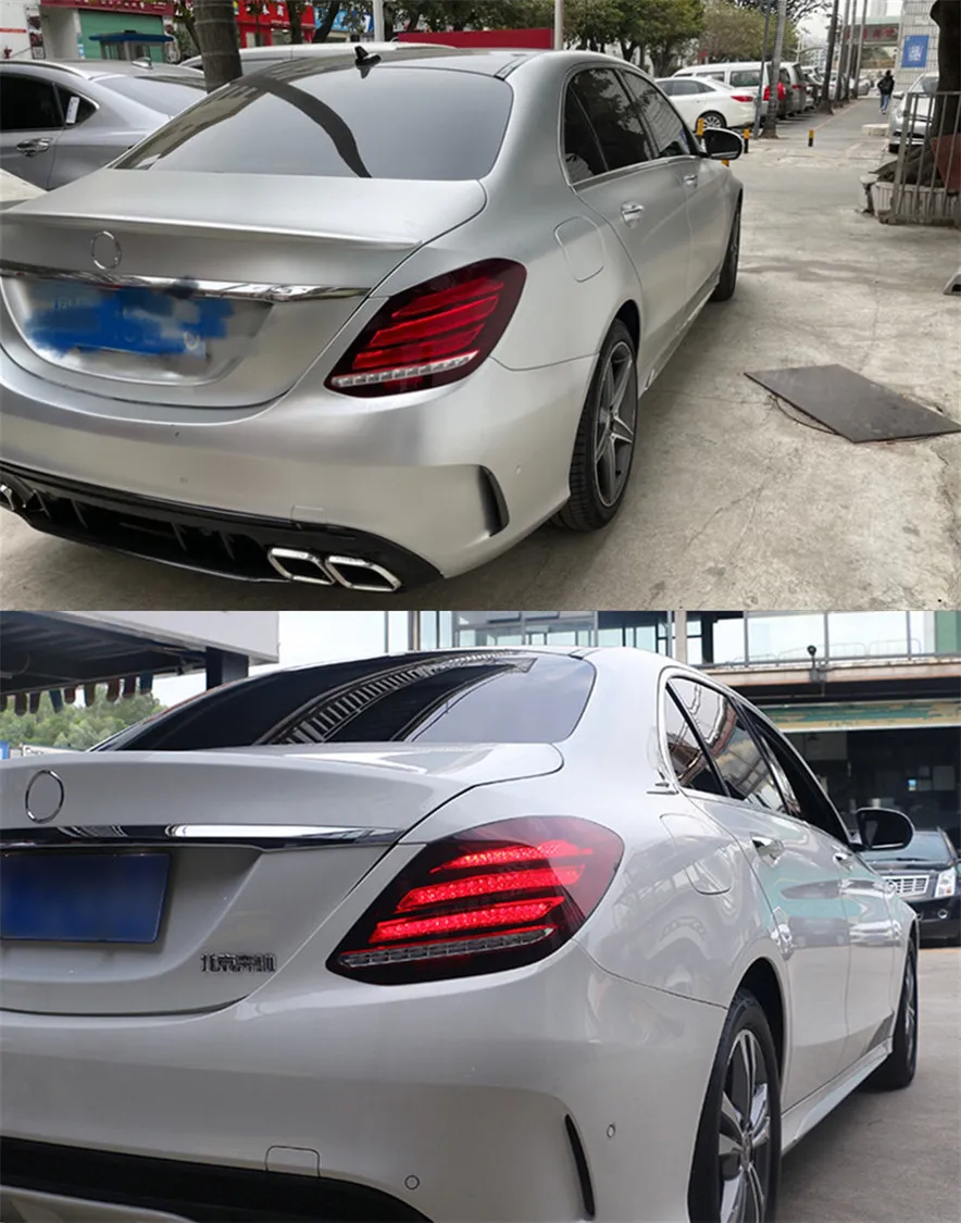 Car Tail Lights For Benz C Class W205 C180 C200 C260 C63 2015 Upgrade ...