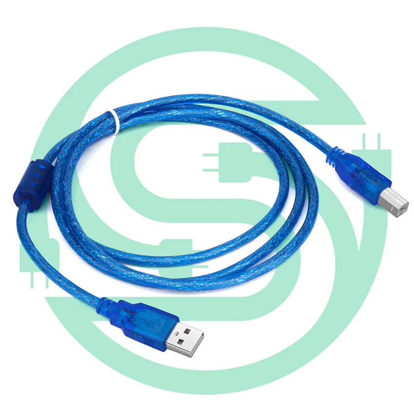 Câble d'imprimante USB, v3.0, bleu, type A vers B mâle, 1.5M