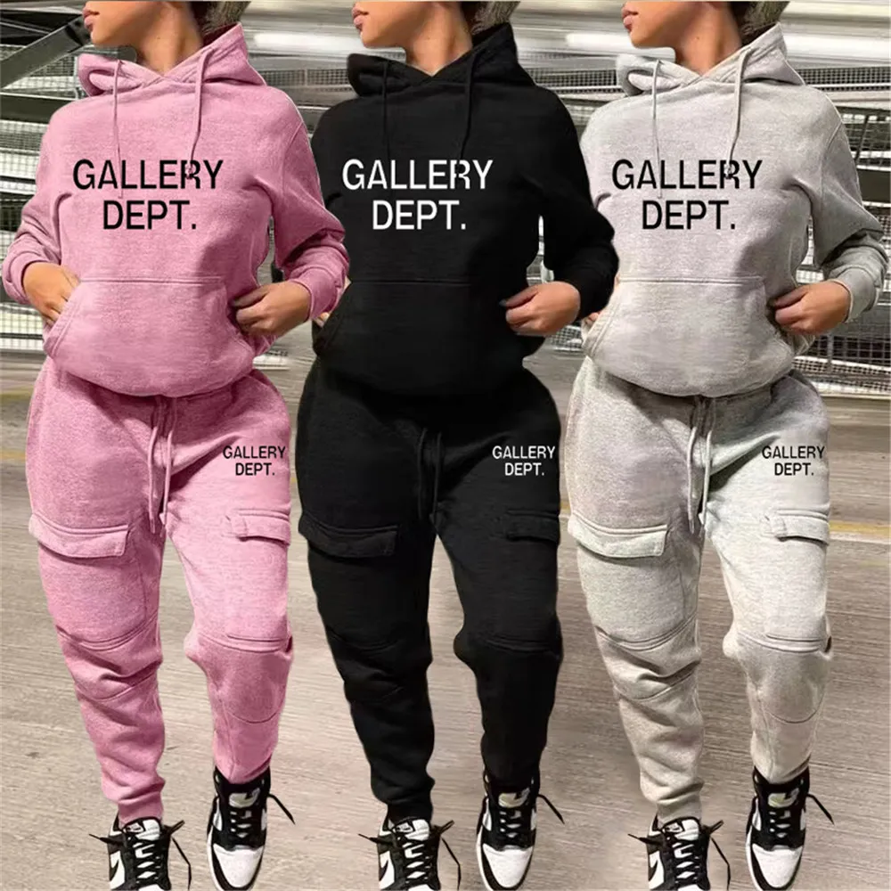 Jogger Fall Long Sleeve Tracksuit Sportswear Set Hoodie And