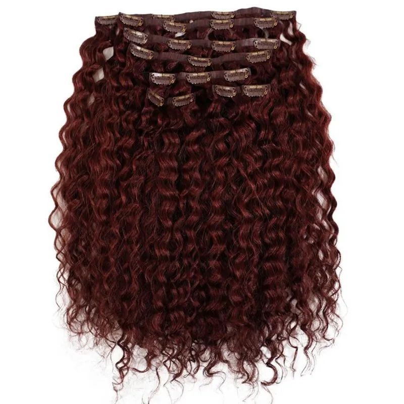 Injection Invisible Brazilian Deep Wave Curly Clip In  display picture 2