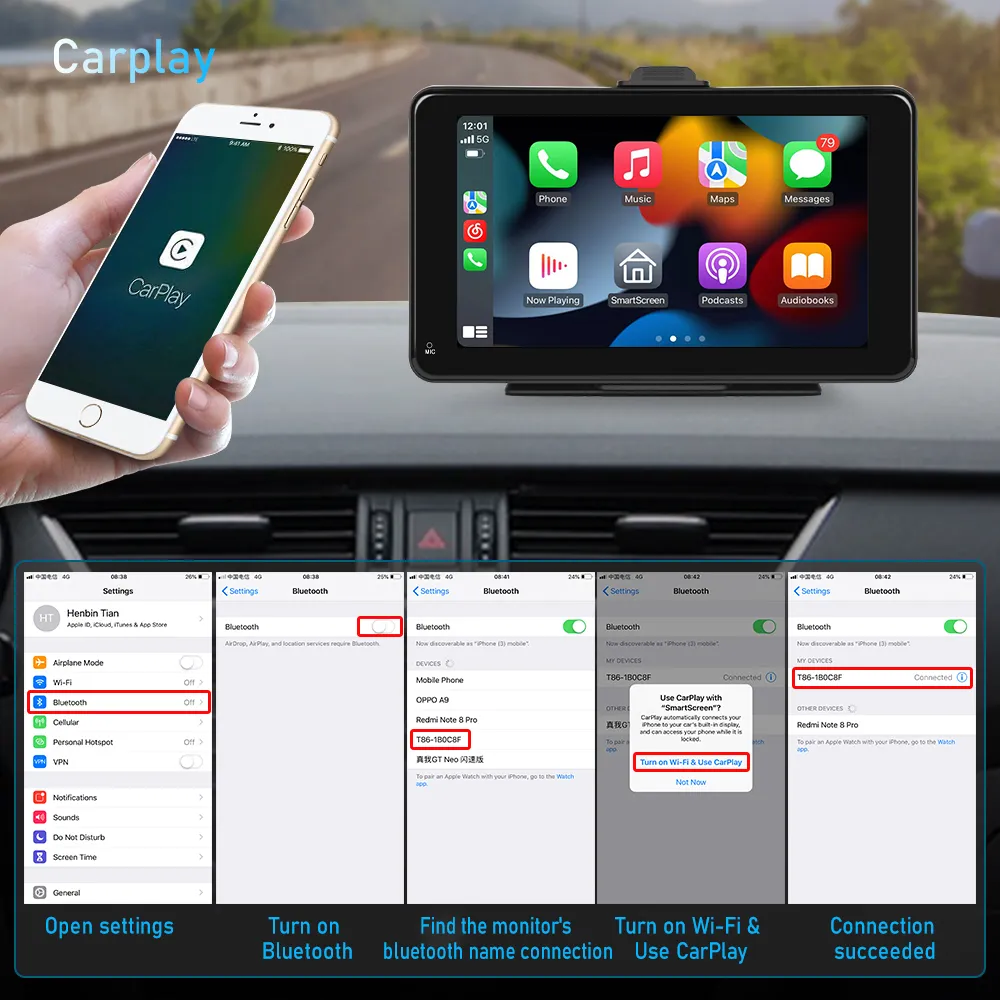 Universal 7 Auto Radio Multimedia Video Player Drahtlose Carplay Und  Drahtlose Android Auto Touch Screen Für Nissan Toyota Von 54,86 €
