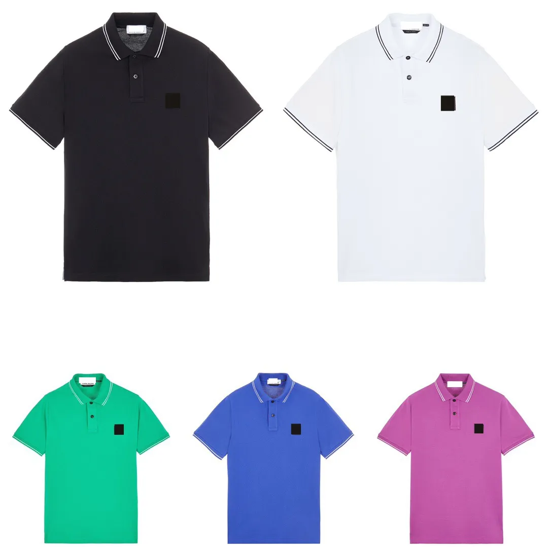 トップス STONE  19SS Cotton Jersey Polo-XL STONE Mens Cotton Polo Shirt Short Sleeve Casual Tee With