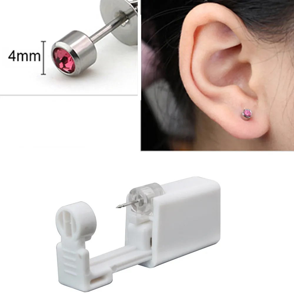 Portable Self Ears Piercing Kit With Studs And Helix Piercing