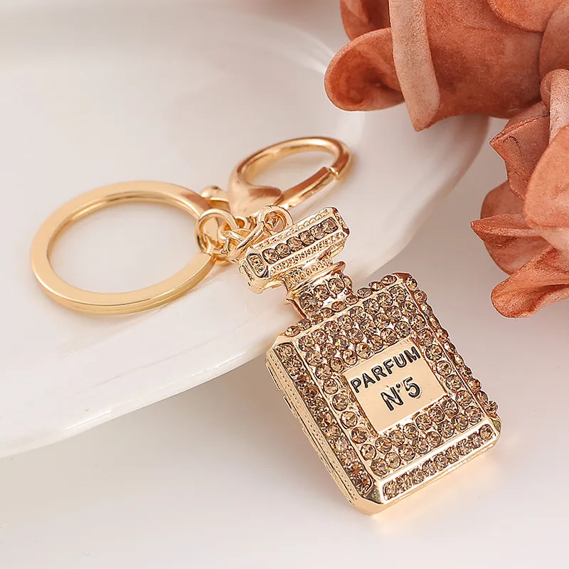 【Louis Quatorzex BiBiANG】ギフトセット★Perfume keyring Set Crystal Rhinestone Perfume Bottle Keychain Car Key Ring