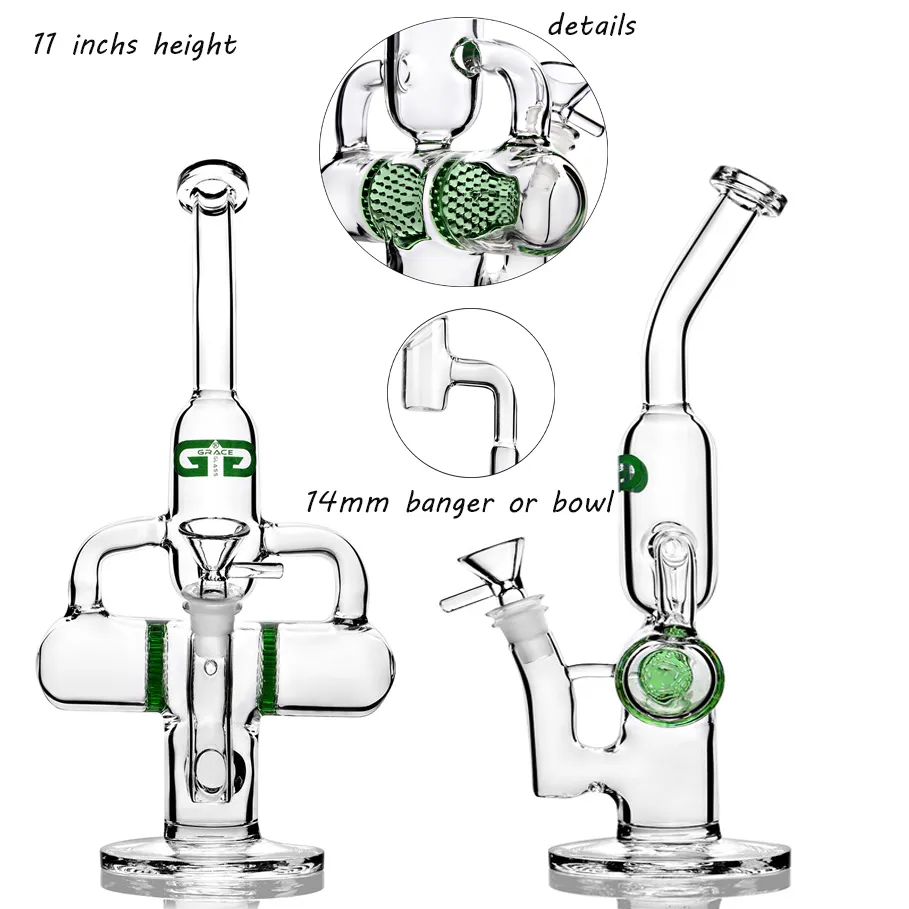 Wholesale Heady Glass Bong With Rotating Perc, Double Function Water ...