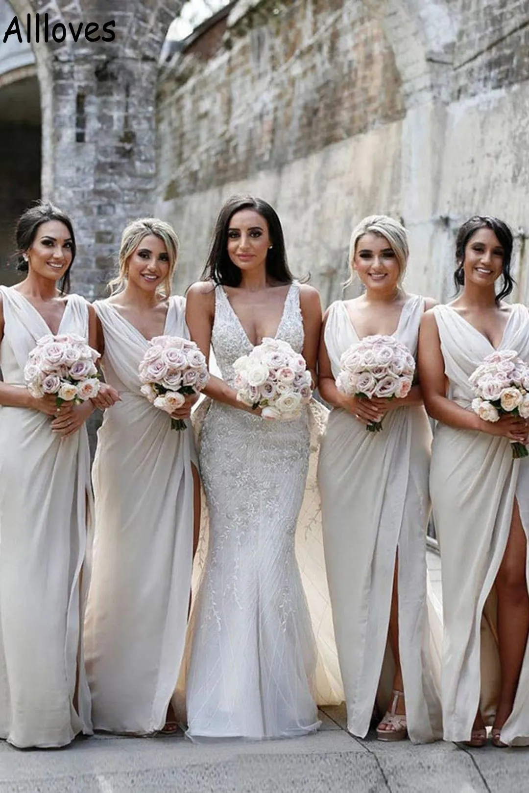 ivory bridesmaid dresses