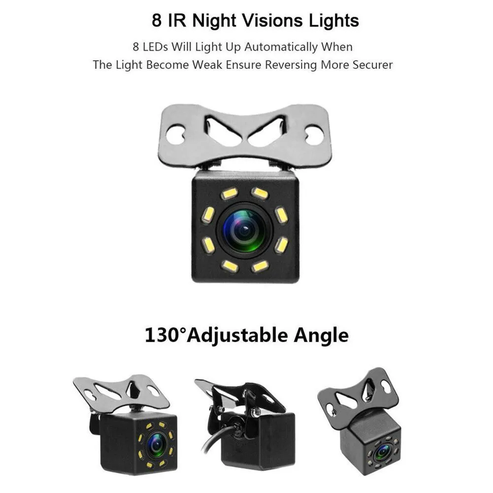 Wide Angle Car Rear View Camera Kit - 170° Fisheye Lens, Night Vision ...