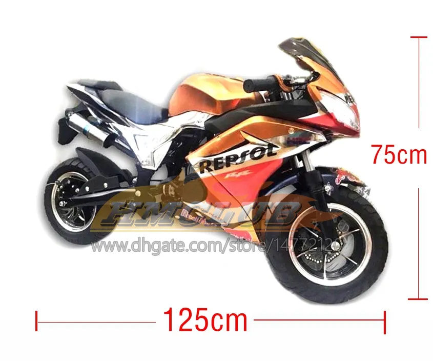 4 Stroke Medium Mini Motorcycle 49CC 50CC Scooter Moto Bikes Gasoline Child ATV off road vehicle Superbike Adult Children Two wheel Sports Bike Boy