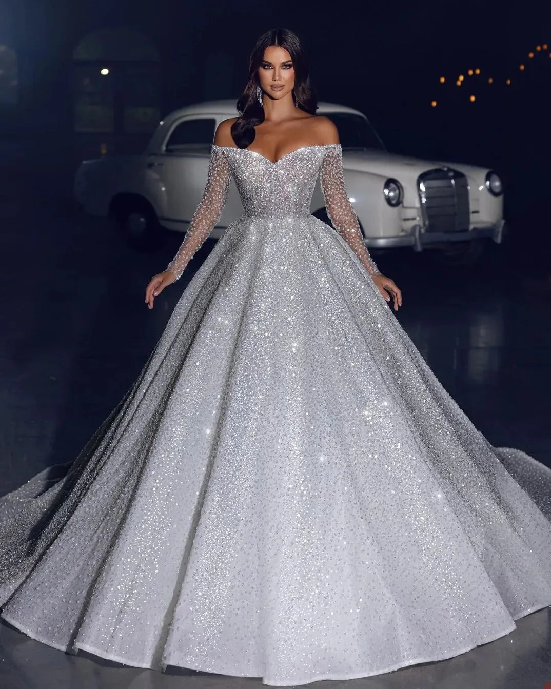 a line glitter wedding dress Pattern Sewciety Rene Party Dress – The Fold Line main image 0