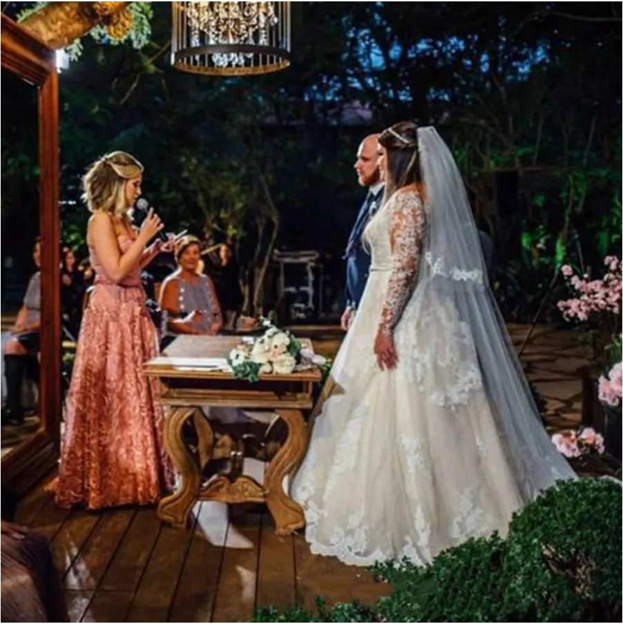 Boho Ivory Lace Long Sleeve Wedding Dresses With Illusion Long Sleeves And Crystals Belt Plus Size A Line Bridal Gown From Meetyy 79.37 DHgate.Com