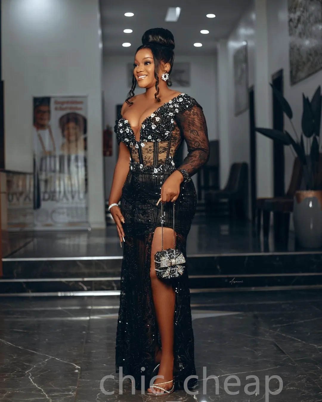 Ebi Arabic Aso Black Sheath Prom Dress Beaded Crystals Lace Evening Formal Party Gown from Dhgate Prom Dresses - price 441.53 Ebi Arabic Aso Black Sheath Prom Dress Beaded Crystals Lace Evening Formal Party Gown from Dhgate Prom Dresses - price 441.53