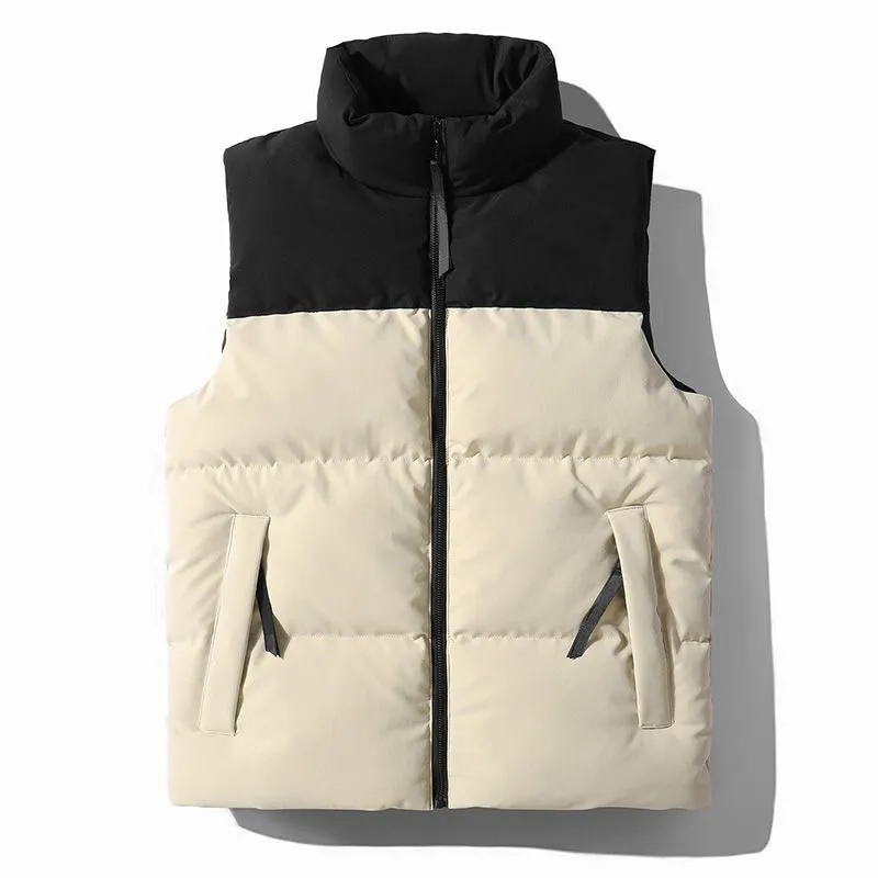 Men s Designer Men s Vests 21 Century European American Autumn and Winter Cotton Coat Thickened Warm and Cold proof Plus Size Couple Down Coat