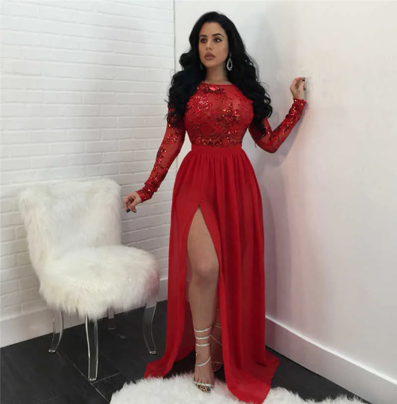 Party Dresses Adogirl 2018 Sexy Open Back See Through Sequins