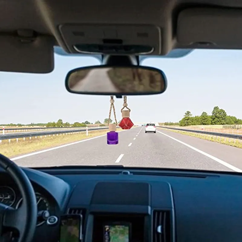 Désodorisant Voiture Pendentif Miroir - Design élégant En Alliage, Parfum Durable, Accroche Rétroviseur - Aromathérapie Auto - 5