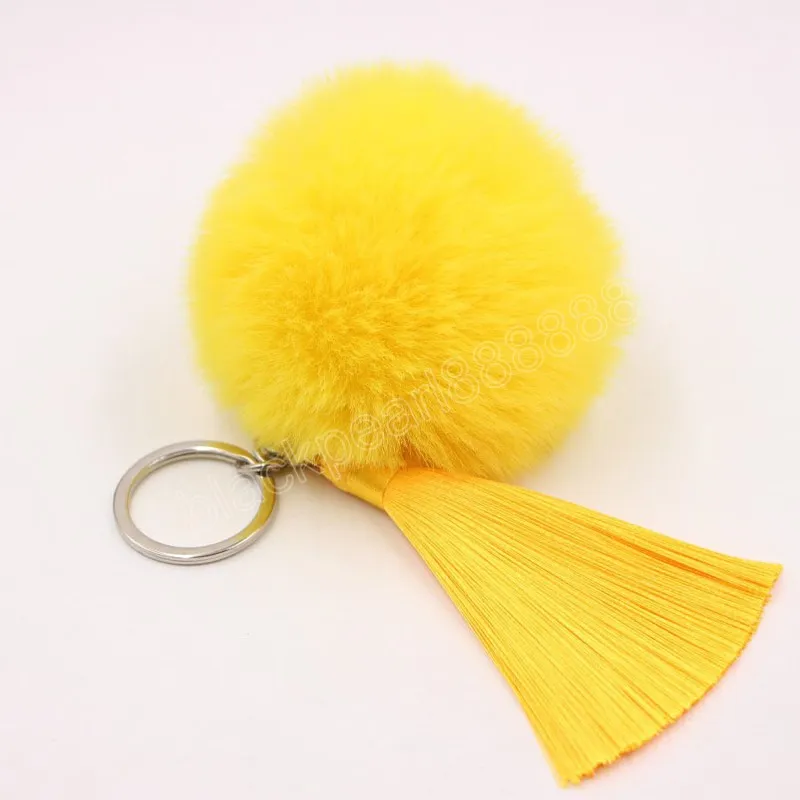 Soft Faux Rabbit Fur Pom Pom Tassel Pompom Keychain Fluffy Car Keyring For  Womens Bag Pendant Jewelry From Blackpearl888888, $1.07
