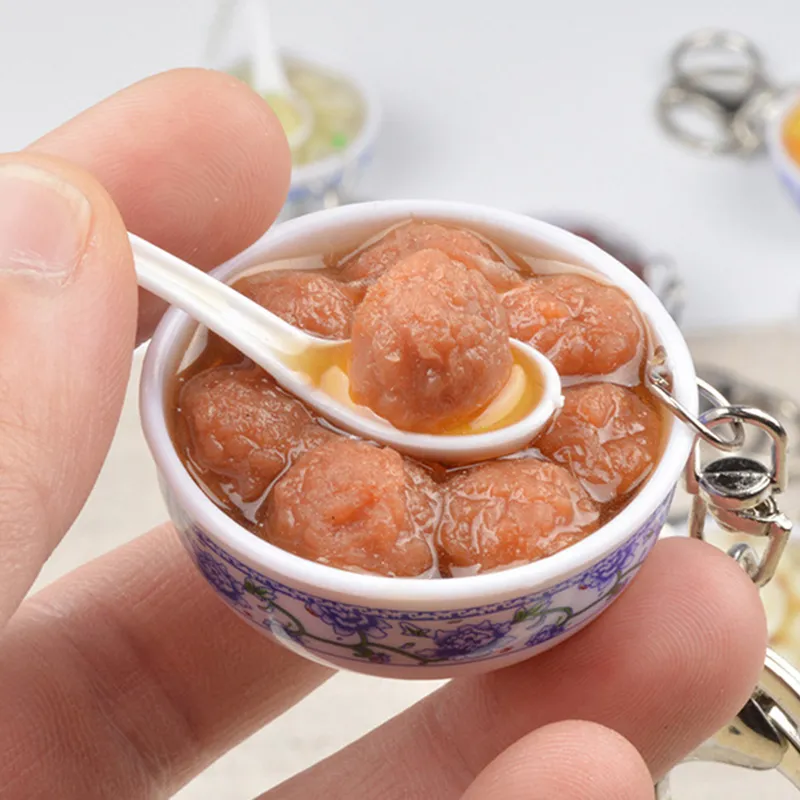 2-Pack Simulation Food Keychains - Cute Rice Pendant Key Ring For Bag, Wallet, Car Keys - View #12