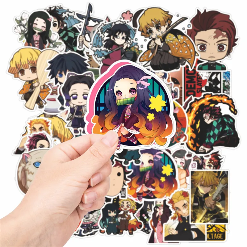 50pcs Demon Slayer Stickers Pack Kimetsu no Yaiba Vinyl Manga Anime Decal  Window