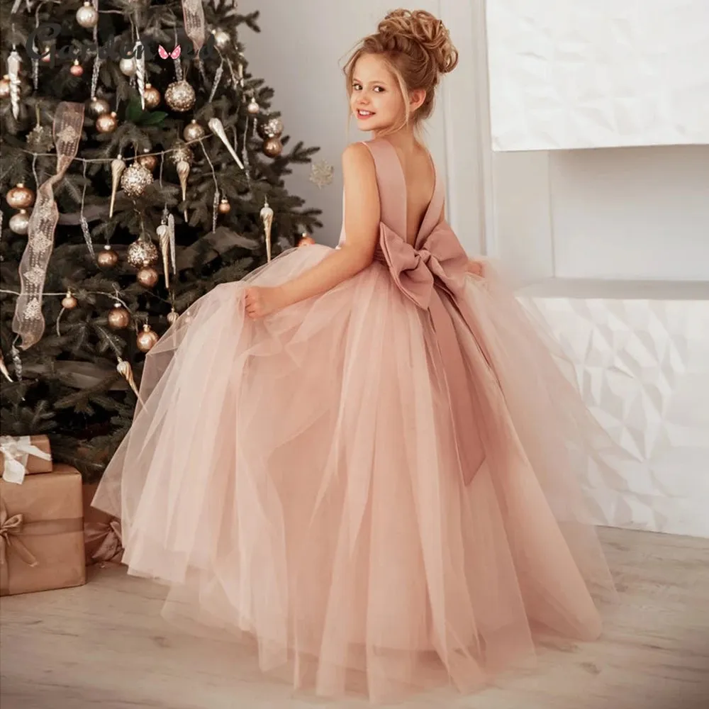 Flower girl dusty rose dress hotsell