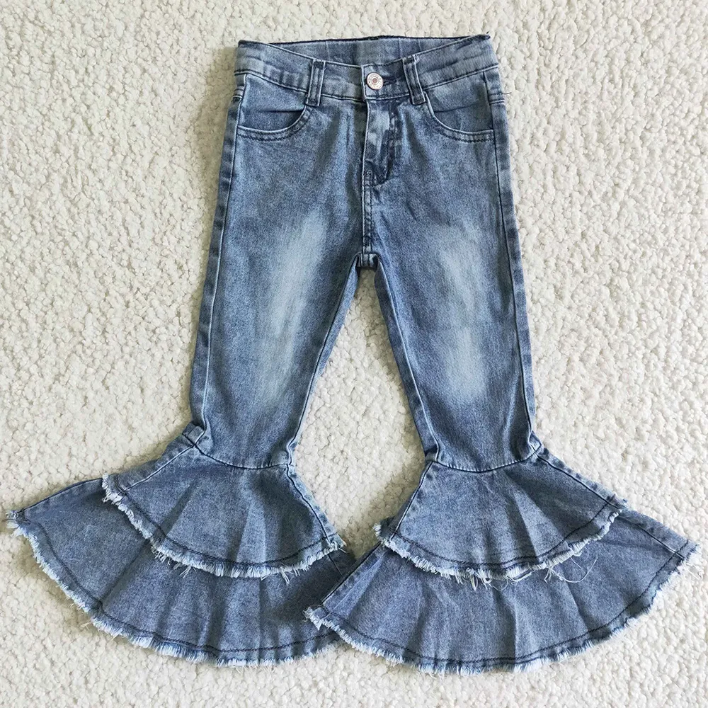 Denim Jeans Trousers Clothes  Bell Bottom Pants Children