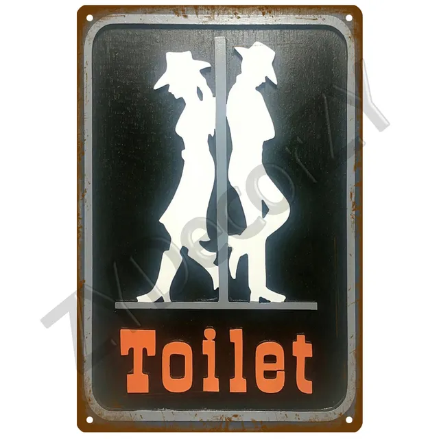 Toilettes Usage Limite A 5 Min, Pancarte En Métal Panneau Poster