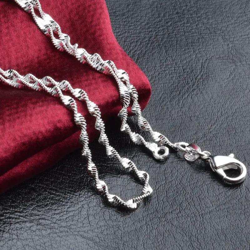 12ct Silver Plated Thin Chain Choker Necklace - Sterling Silver Look, 16 Or 24 Inch Lengths Available