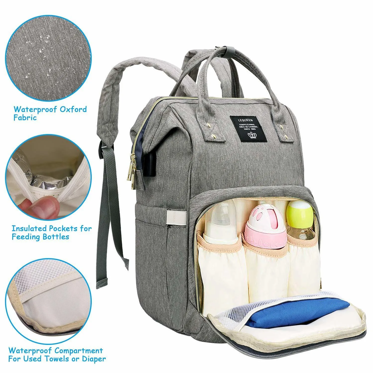 Diape Bag Backpack, Lage Capacity Baby Diape Backpack With
