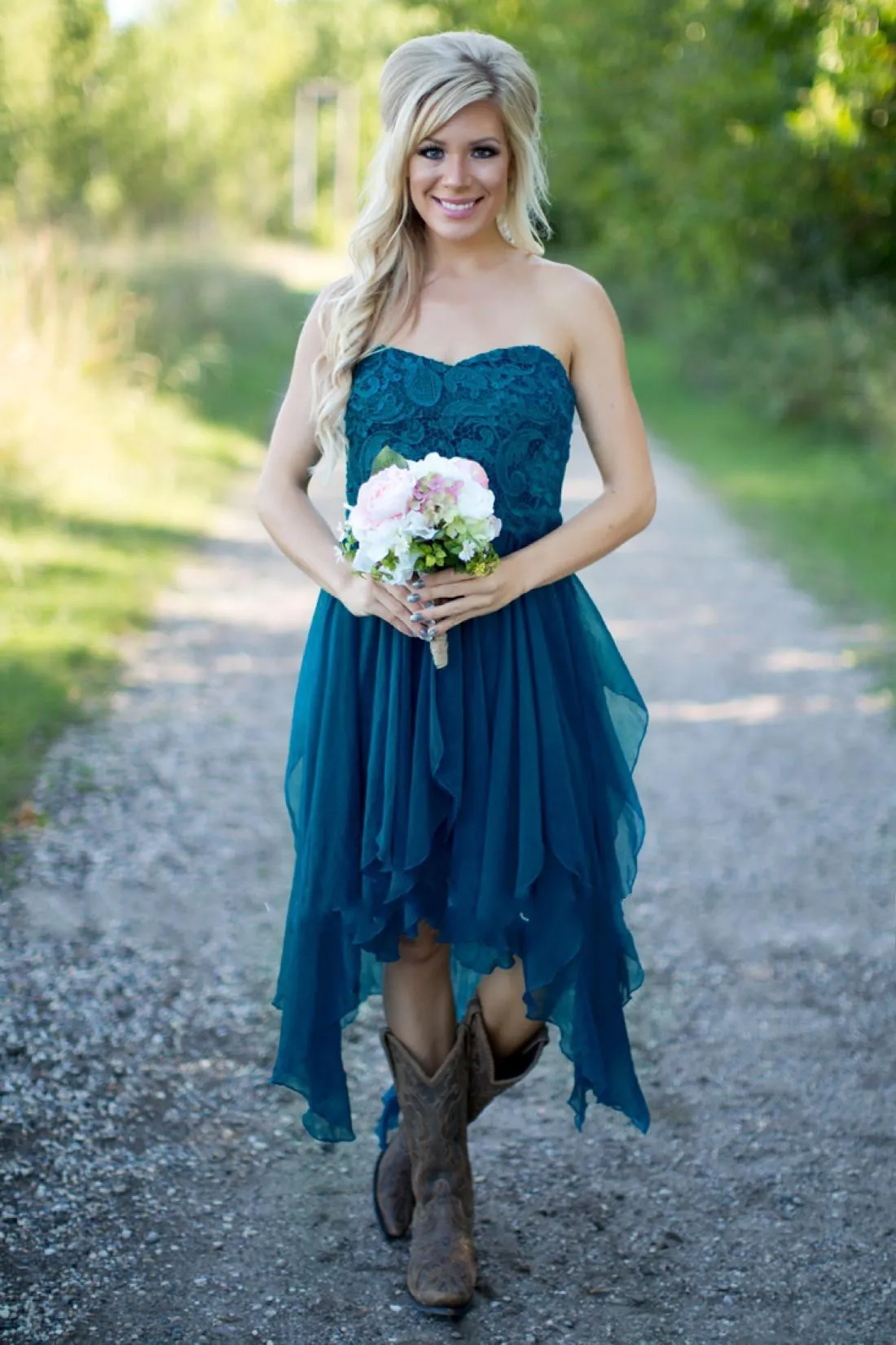 malibu blue bridesmaid dresses Light Blue Cowl Neck Short Bridesmaid Dresses, MBD218 main image 0
