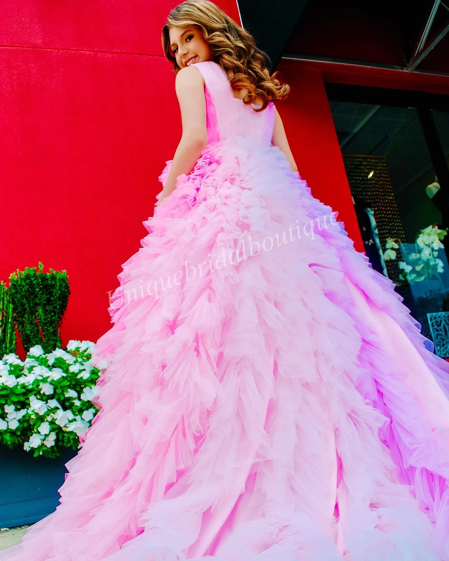 Ombre Pink Tulle Ball Gown Pageant Dress for Girls 2024 - Crystal Sash, Ruffled, Multi-Color, Birthday, Formal Party, Toddler, Teens Ombre Pink Tulle Ball Gown Pageant Dress for Girls 2024 - Crystal Sash, Ruffled, Multi-Color, Birthday, Formal Party, Toddler, Teens