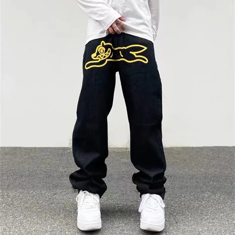 Mens Jeans Ropa Dog Print Streetwear Masculino Hip Hop Calça Jeans Baggy  Y2K Roupas Retas Soltas Goth Calças Denim Pantalones Vaqueros 221019 De  $229,09