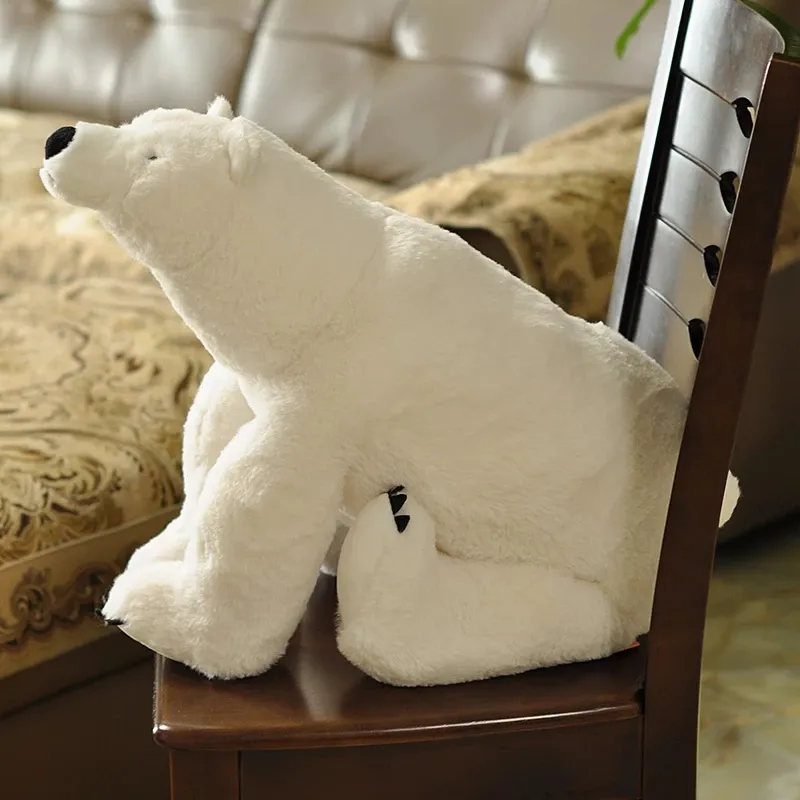 Animal en Peluche Tissu Animal Ours Polaire Blanc 20 CM