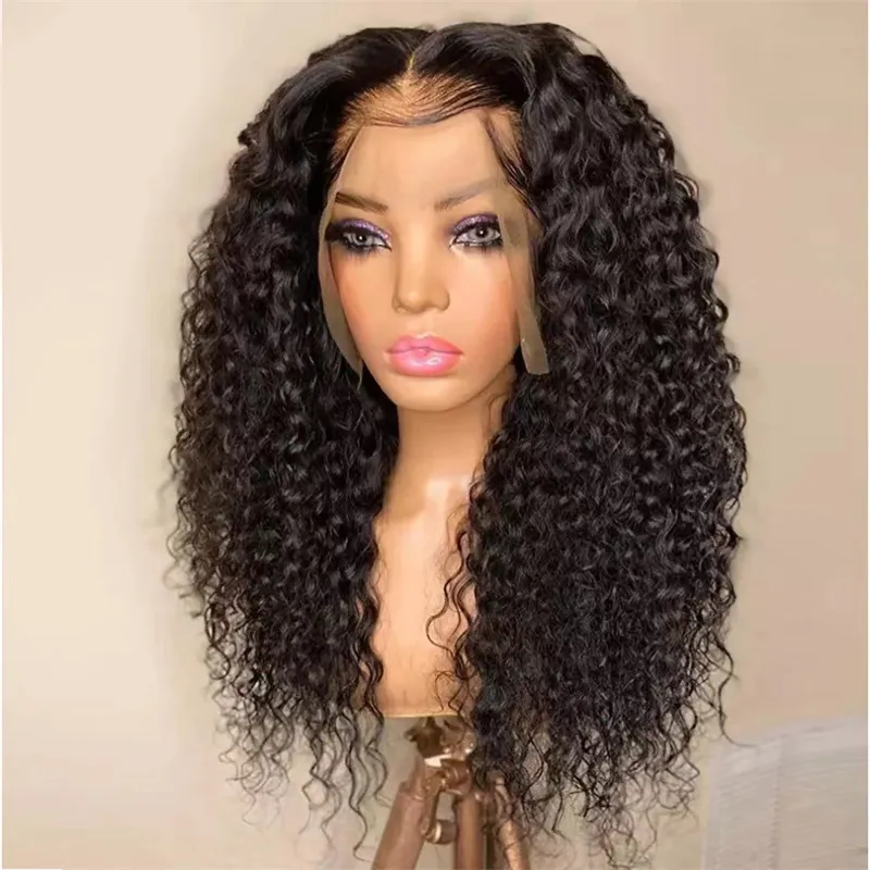 Kinky Curly Synthetic Hair Lace front Wigs Lacefront Perruques De Cheveux Humains Wig P047