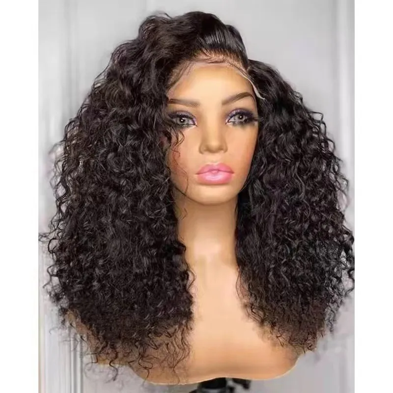 Kinky Curly Synthetic Hair Lace front Wigs Lacefront Perruques De Cheveux Humains Wig P047