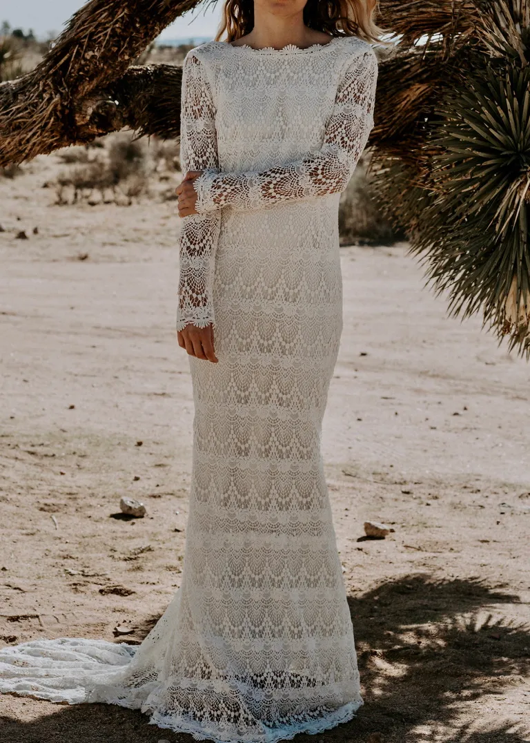 chinese dress ladies Mustard Lace Crochet Maxi Open Back Backless Dress